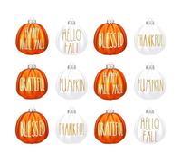 Générique Décorations d'arbres de Thanksgiving, Ornements de Balle de d'automne, Accent Multi-Fonction de Style Ferme, fêtes en Plein air entrée en entrée de Vacances, 1,97 Pouces Orange