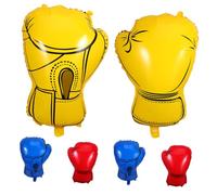 Générique Décorations de Ballons en Aluminium 6 Pièces Mitaines de Boxe pour Fête Sportive ou Anniversaire Garçon et Filles