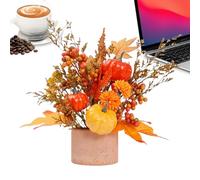 Générique Décorations de Bureau d'automne - Décorations Automnales Citrouilles pour Centre de Table - Artificielles Déco Maison pour Halloween Salon Bureau Cuisine Cheminée Moisson