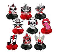 Générique Décorations de fête Rock and Roll | Centres de Table Rock and Roll | Décoration de Table de fête Born to Rock, décorations de fête sur Le thème de la Musique pour fête prénatale