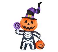 Générique Décorations de Gonflables,Figure Gonflable Squelette Fantôme Effrayante,Statue Géante Saisonnière pour Extérieur - Décoration Porche Et Pelouses