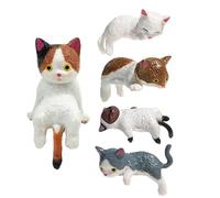 Générique Décorations De Moniteur De Chat, 5 Pièces Mini Figurines Félines, Ensemble D'ornements De Moniteur, pour Conducteurs, Navetteurs, Amoureux des Chats, Les Employés De Bureau, Propriétai