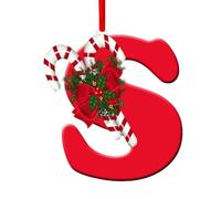 GéNéRique DéCorations De NoëL, 26 Lettres De L'Alphabet à Suspendre, DéCorations De NoëL PersonnaliséEs à Suspendre, Lettres De L'Alphabet Ornements PersonnaliséS en Acrylique, 8 X 5 Cm (S)