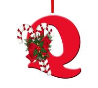 GéNéRique DéCorations De NoëL, 26 Lettres De L'Alphabet à Suspendre, DéCorations De NoëL PersonnaliséEs à Suspendre, Lettres De L'Alphabet Ornements PersonnaliséS en Acrylique, 8 X 5 Cm (Q)