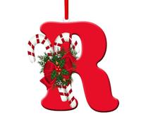 GéNéRique DéCorations De NoëL, 26 Lettres De L'Alphabet à Suspendre, DéCorations De NoëL PersonnaliséEs à Suspendre, Lettres De L'Alphabet Ornements PersonnaliséS en Acrylique, 8 X 5 Cm (R)
