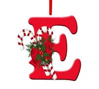 GéNéRique DéCorations De NoëL, 26 Lettres De L'Alphabet à Suspendre, DéCorations De NoëL PersonnaliséEs à Suspendre, Lettres De L'Alphabet Ornements PersonnaliséS en Acrylique, 8 X 5 Cm (E)