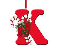 GéNéRique DéCorations De NoëL, 26 Lettres De L'Alphabet à Suspendre, DéCorations De NoëL PersonnaliséEs à Suspendre, Lettres De L'Alphabet Ornements PersonnaliséS en Acrylique, 8 X 5 Cm (K)