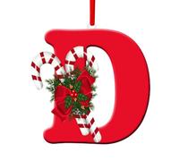 GéNéRique DéCorations De NoëL, 26 Lettres De L'Alphabet à Suspendre, DéCorations De NoëL PersonnaliséEs à Suspendre, Lettres De L'Alphabet Ornements PersonnaliséS en Acrylique, 8 X 5 Cm (D)