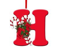 GéNéRique DéCorations De NoëL, 26 Lettres De L'Alphabet à Suspendre, DéCorations De NoëL PersonnaliséEs à Suspendre, Lettres De L'Alphabet Ornements PersonnaliséS en Acrylique, 8 X 5 Cm (H)