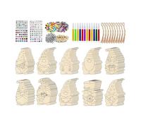 Générique Décorations de Noël Bruts | Kit De Création De Pendentifs De Noël À Peindre,Artisanat de Pendentifs en Bois pour Fêtes DIY | Fournitures pour Fête Mariage Maison