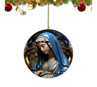 Générique Décorations de Noël Chrétiennes,Pendentif De Fêtes en Acrylique 2D - Ornements De La Nativité pour Noël | pour Maison Pâques Vacances Étagère Intérieur De Voiture Poignée De Porte
