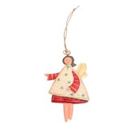Générique Décorations de Noël en forme d'ange rétro peintes à la main avec raffinement, célébrant la saison avec un charme (White, onesize)
