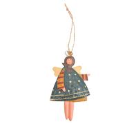 Générique Décorations de Noël en forme d'ange rétro peintes à la main avec raffinement, célébrant la saison avec un charme (Blue, onesize)