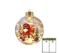 Générique Décorations de Noël Lumineuses Décor de Scène de Noël Étincelant | Ornement de Boule de Noël Festif pour Maison Appartement Chambre Salon Manteau Cheminée