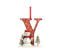 Générique Décorations de Noël, Ornements de Sapin, Lettres de l'alphabet, pendentifs décoratifs, Boules de Noël personnalisées à Faire soi-même, Bonhomme de Neige, décoration à Suspendre