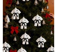 Générique Décorations de Noël personnalisées avecdes Noms,personnalisé 2D Plat Taekwondo vêtements Arbre de Noël décoration