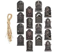 Générique Décorations de Pierre tombale d', décorations de Pierre tombale de cimetière avec Signe RIP Effrayant | Étiquettes de Cour Multifonctions pour fête d', pendentifs d' en Pier