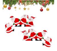 Générique Décorations de Porte Art en Silhouette De Père Noël Élan Et | 2 Pièces Décor de Porte de Chambre en Bois de Noël Pour Maison Porche Chambre Fête Extérieur Vacances Lieu De Travail