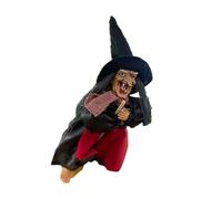 Générique Décorations de sorcière parlante d'halloween - Décorations de sorcières pour Halloween | Tentures Sorcière Animée avec Yeux LED et Sons Effrayants pour Halloween Extérieures et Intérieures