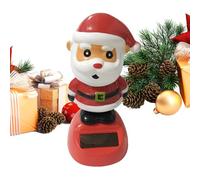 Générique Décorations De Tableau De Bord | Jouets Solaires Drôles De Noël,Statuette De Père Noël À Tête Secouante pour Voiture - pour Femmes Hommes Fête Bureau Étagère Domicile Intérieur