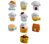Générique Décorations de Tableau de Bord pour Voiture | Figurines Canines pour Autoradio - 10 Figurines Animales en Résine pour Les Voyages Longue Distance pour Femmes Hommes Et Adolescents pour