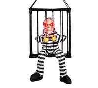 Générique Décorations d'halloween animées hurlantes | Prisonnier de Prison animé en Cage | Décor Hurlant, effrayants d'halloween avec détecteur de Mouvement, décorations effrayantes pour Les Yeux