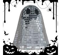 Générique Décorations Fantômes Halloween - ABS Verre 12,5x10x10cm | Décor De Table Halloween | Fantôme Boule Disco | Centre De Table Pailleté pour Fête, Maison Et Usage Festif