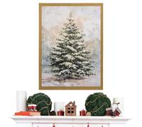 Générique Décorations Murales de Noël avec - Décor Mural en Toile Arbre de Neige Illuminé | Encadrées Esthétiques De Noël | Pour La Chambre, L'Entrée, La Maison, L'Escalier, Le Couloir, La Fête Et La