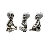 Générique Décorations pour la Statue des Autocollants - 6x4x9 2 cm Statuette du Squelette - Squelette polymère en polymère | Ornements avec des crânes artisanaux en résine par séjour et à la Maison