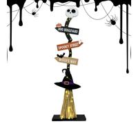 Générique Décorations Sorcière | Halloween en Bois alimenté par Une Batterie | Panneau de Balai de Sorcière Lumineux | pour fêtes d'halloween Maison intérieur extérieur Porche Jardin Patio entrée