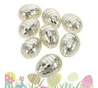 Générique Decorative Easter Eggs Set, 8Pcs Spring Holiday Ornament Collection, Lightweight Hanging Egg Decorations for Basket Centerpiece Display, Seasonal Craft Decor for Home Office Table Party