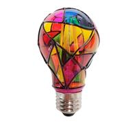 Générique Decorative Light Bulbs, E27 LED Bulb, Hand Painted Mosaic Lamp | Mosaic LED Bulb, E27 Decorative Lamp, Hand Painted Light for Living Room Bedroom Christmas Tree Windowsill Table Holiday Part