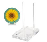 Générique Decorative Plate Stand - Plate Holders Displaying | Acrylic Non Slip Space Saving, For Home Office Bedroom Living Room Kitchen Table Desk Cabinet Counter