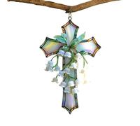Générique Décorative pour la - lightweight Maison Décoration Murale Crucifix, stylish, Lys en Acrylique 2D, Pendentifs Festifs à Suspendre Couloir | Multipurpose Outdoor Indoor Utility modern