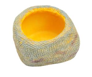 Générique Deep Resin Reptile Soaking Bowl - Provide Hydration and Comfort | Realistic Rock Appearance with Textured Outer Layer | Perfect Snake Bath for Enclosures and Juvenile Habitat Needs