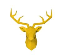 Générique Deer Head Wall Mount - Geometric Animal Head Decor, Artificial Deer Heads Wall Hanger, Resin Deers Figurines For Living Room, Bedroom, Office, Cabin, Rustic Home, And Modern Interior