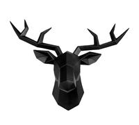 Générique Deer Head Wall Mount - Geometric Animal Head Decor, Artificial Deer Heads Wall Hanger, Resin Deers Figurines For Living Room, Bedroom, Office, Cabin, Rustic Home, And Modern Interior