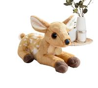 Générique Deer Plush Toy - Soft Lying Fawn Stuffed Animal Doll | Cuddly Velvet Deer Pĺushie for Kids, Nursery & Bedroom Decor, Travel & Gifť Use