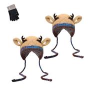 Générique Deer Storage Hat- Festive Christmas Antler Hat, Creative Antler Hats & Bag 2-in-1 Practical and Adorable (A1)