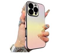 Générique Defendcase Gradient Color Lens Film All Inclusive for iPhone Case, Fully Covered Edge Anti-Fall Gradient Color Mobile Case, Anti-Slip Sides, for iPhone 16/15/14/13/12Pro Max (13pro,Yellow)