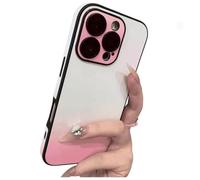 Générique Defendcase Gradient Color Lens Film All Inclusive for iPhone Case, Fully Covered Edge Anti-Fall Gradient Color Mobile Case, Anti-Slip Sides, for iPhone 16/15/14/13/12Pro Max (13,Pink)