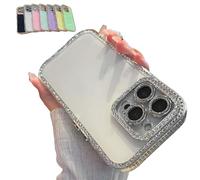 Générique Defendcase New Double-Sided Diamond-Embedded Case for iPhone, New Double Sided Diamond Phone Case, for iPhone16/15/14/13 Pro Max (White,15 Plus)