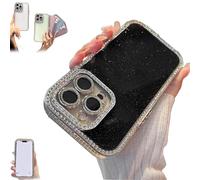 Générique Defendcase New Double-Sided Diamond-Embedded Case for iPhone, Solid Color Anti-Drop All-Inclusive Phone Case with Lens Protection, for iPhone 16/15/14/13/12ProMax (15plus,Black)