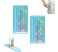 Générique Défi Mini Color Stack - Casse-tête de Voyage Portable avec 40 Anneaux de Couleur, Un Jeu Compact pour empiler et Trier Les Anneaux, idéal pour stimuler la Concentration et la logique (2PCS)
