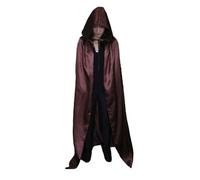 Générique Deguisement Adulte Carnaval Cape Élégante Gothique Satin Faucheuse Sorcier Sorcière Halloween Médiéval Accessoire Bar Boîte De Nuit Déguisement Carnaval Femme Homme Sombre