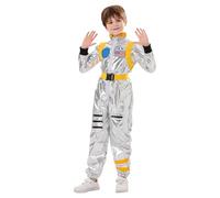 Générique Déguisement Astronaute Enfant, Costume Astronaute Garçon Fille Space Combinaison de Pilote Cosplay Halloween Carnival