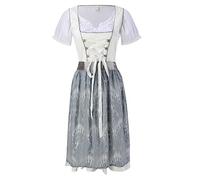 Générique DéGuisement Bavaroise Femme, Costume FêTe de La BièRe Costume de Jeune Bavaroise avec BièRe Robe avec Tablier IntéGré Set Dirndl Deguisement Halloween Femme Chauve Souris Vampire Halloween