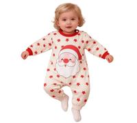 Générique Deguisement Bebe Noel Combinaison Bébé Garçon Ensemble Hiver 1 Moi Combinaisons Et Barboteuses Chapeau Lettre Barboteuse Jumpsuit Costume Enfant Noël (1#Blanc,9-12 Mois)