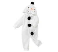 Générique Deguisement Bebe Noel Combinaison Bébé Garçon Ensemble Hiver 1 Moi Combinaisons Et Barboteuses Chapeau Lettre Barboteuse Jumpsuit Costume Enfant Noël (2#Blanc,2-3 Ans)