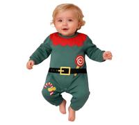 Générique Deguisement Bebe Noel Combinaison Bébé Garçon Ensemble Hiver 1 Moi Combinaisons Et Barboteuses Chapeau Lettre Barboteuse Jumpsuit Costume Enfant Noël (1#Vert,6-9 Mois)